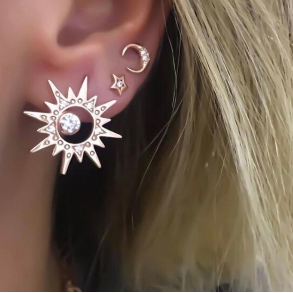 Sun, Star and Moon Earring Set